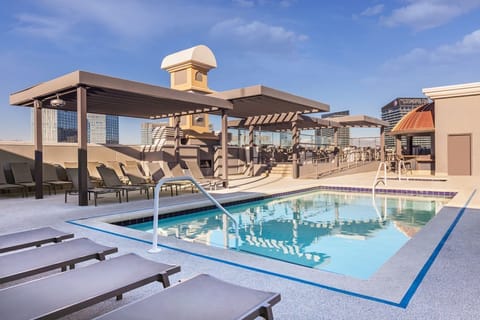 Outdoor pool, a rooftop pool