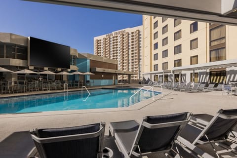 Outdoor pool, a rooftop pool