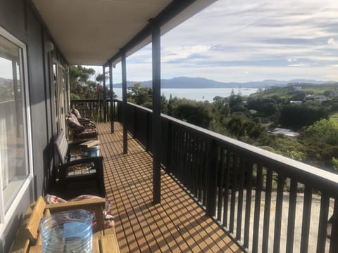 Front Deck, 
looking down onto Cable Bay