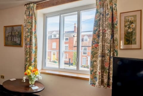 View onto the street from the first floor.