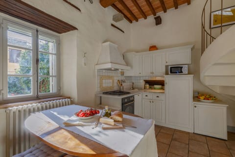 Dining room and kitchen