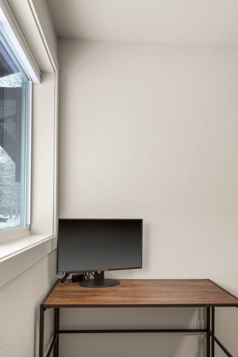 Dedicated workstation with monitor.