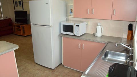 Fridge, dining tables