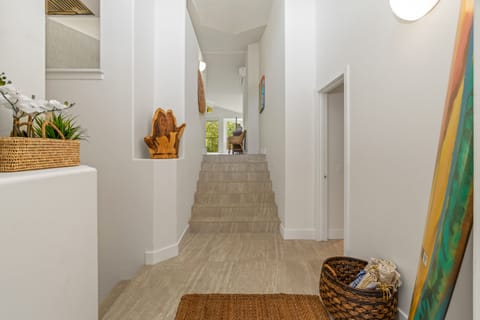 Main Entrance, to the left is the "bunk room" and to the right is the bathroom.