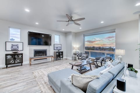 Sunset from the living room at Surf and Sunset.