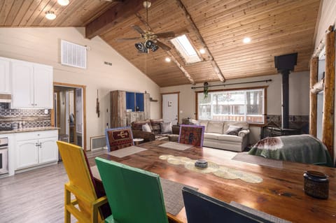 Massive 8ft Oak Dining Table doubles as a work desk!