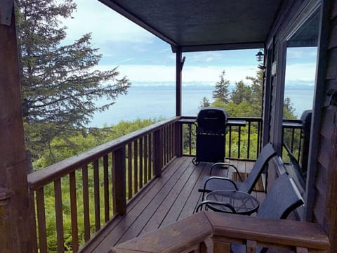 The Iliamna Cabin has amazing views of the Cook Inlet