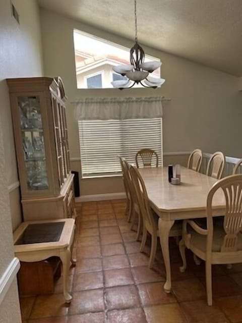 Second-floor dining room area.