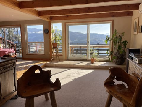 View from the living room, ample natural sunlight.