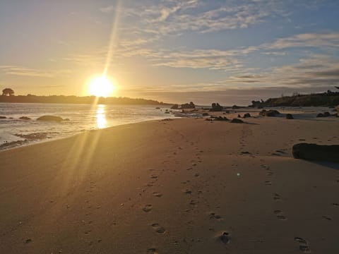 Beach nearby, sun loungers