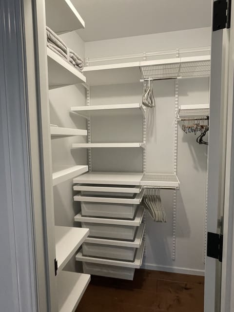 One of two master bedroom closets