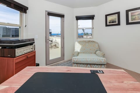 Enjoy ocean views while working at the desk