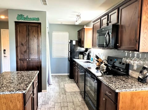 Our fully equipped kitchen has all the bells and whistles you need to cook up a storm and whip up your favorite recipes.