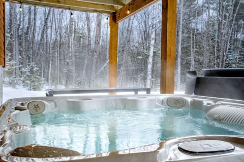 Soak in the hot tub after a long day skiing!  Great for the achy muscles!