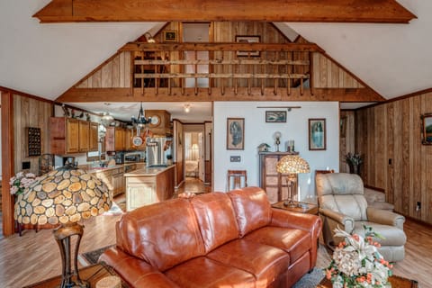 TV, fireplace, books