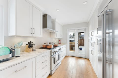 Our big kitchen has everything you need, including a large fridge