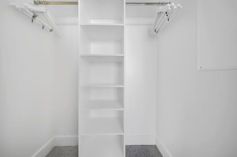 The spacious walk-in closet will accomodate all your belongings.