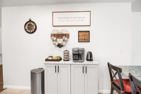 Fully stocked coffee area