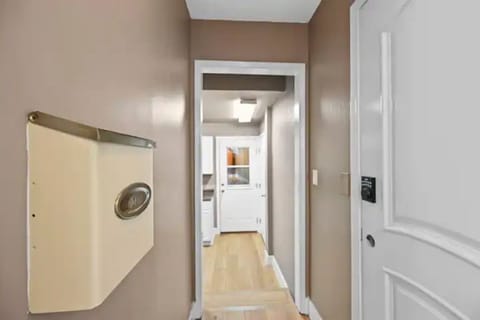 Hallway to share laundry area