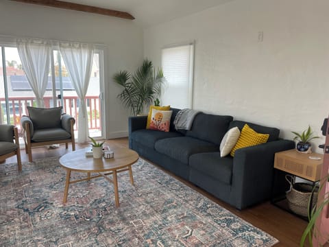 Queen pull out couch, patio with ocean view 