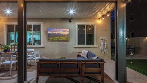 Dine under the stars or enjoy an outdoor movie from the heated pool.