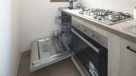 Fridge, oven, stovetop, dishwasher