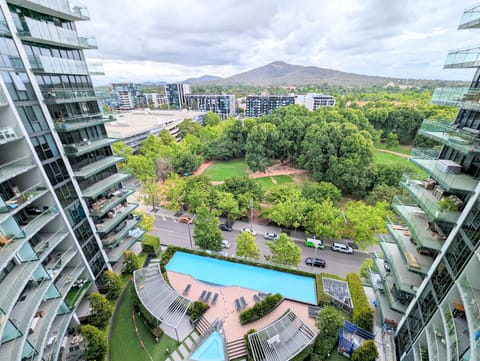 Outdoor pool, a rooftop pool