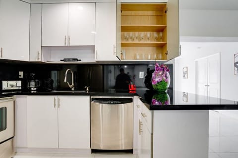 Fully equipped kitchen with complete set of cookware