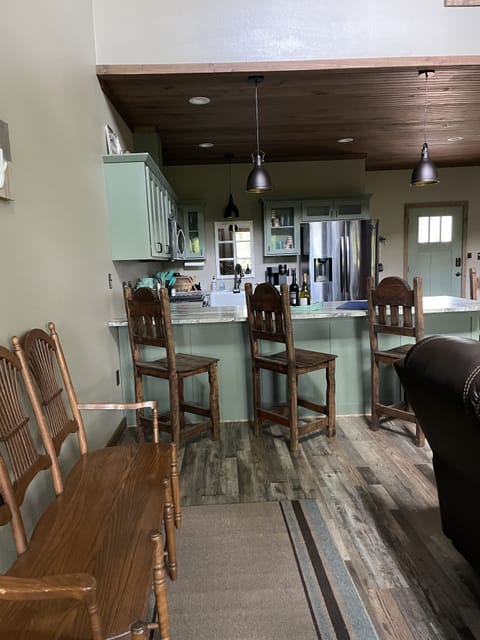 Lots of seating in the living area, at the bar or anywhere