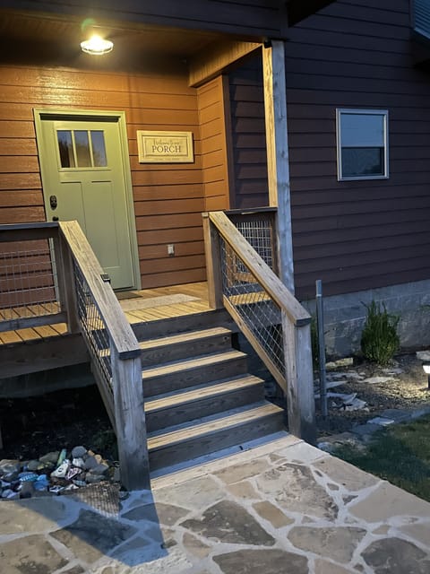 Well lit for easy entrance even after dark