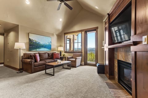 Living room with patio