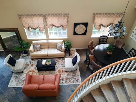 Living room view from second floor