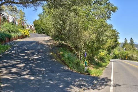 The driveway entrance