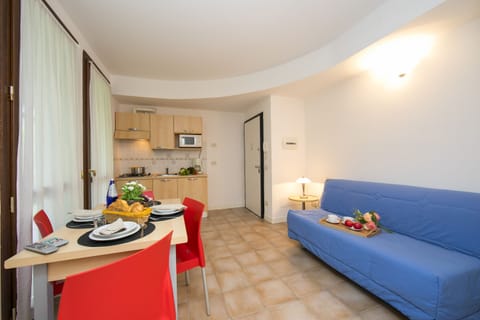 Living room with sofa bed for two