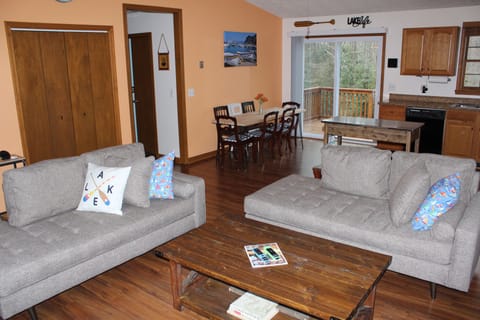 Living room and kitchen