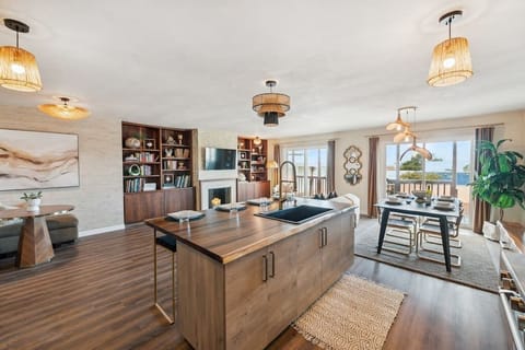 Kitchen with living room