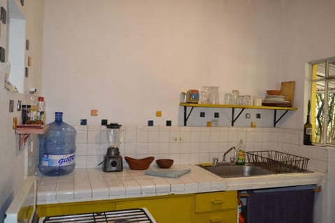 Fridge, stovetop, cookware/dishes/utensils