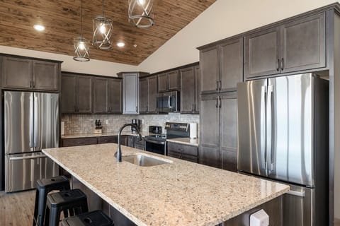 Fully Stocked Kitchen with 2 Fridges and 2 Dishwashers