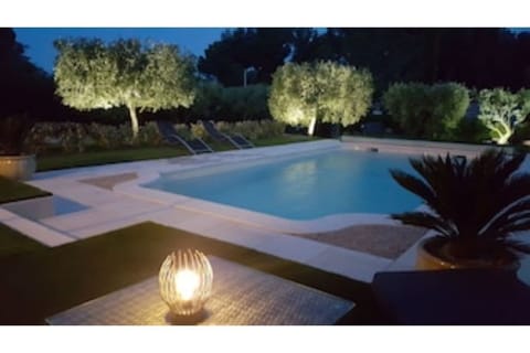 Outdoor pool, a heated pool