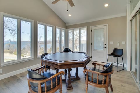 Sunroom | Main Floor | Poker Table | Ceiling Fans