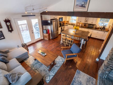 Overview of kitchen and living room