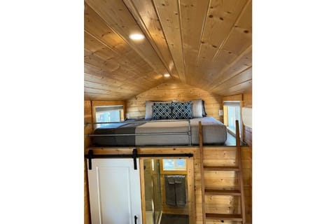 View of the second lofted queen bed