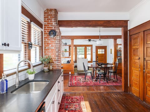 Kitchen is open to dining area!
