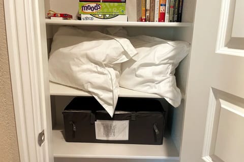 Hallway Closet | Pack-n-Play | Board Games | Extra Bedding