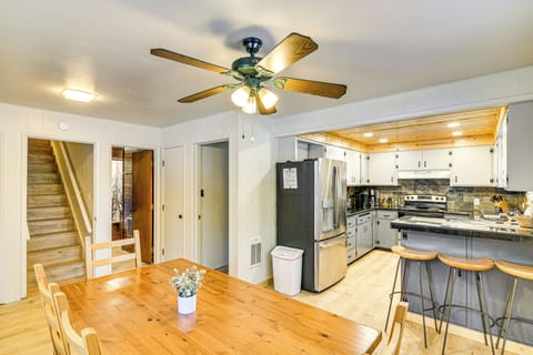 Dining Room | Kitchen | 2-Story Cabin