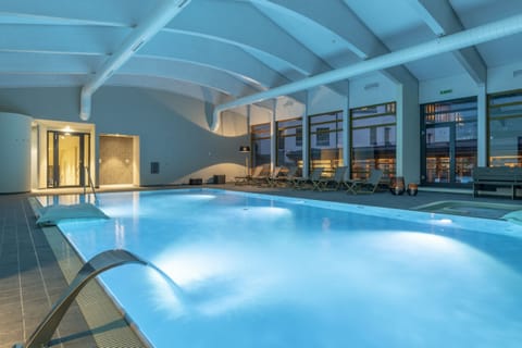 Indoor pool, a heated pool