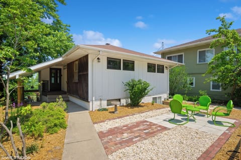 Unassuming front opens up to spacious indoor and outdoor living.