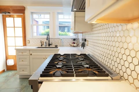 The newly remodeled kitchen.