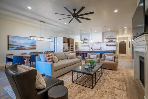 Spacious main floor living area is perfect for gathering large groups!