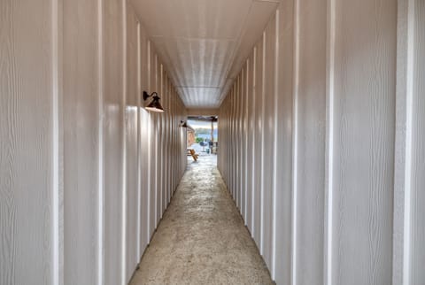 Hallway view leading to pool